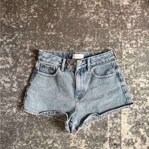 PacSun Women's High-Rise Light Wash Denim Shorts - Light Blue